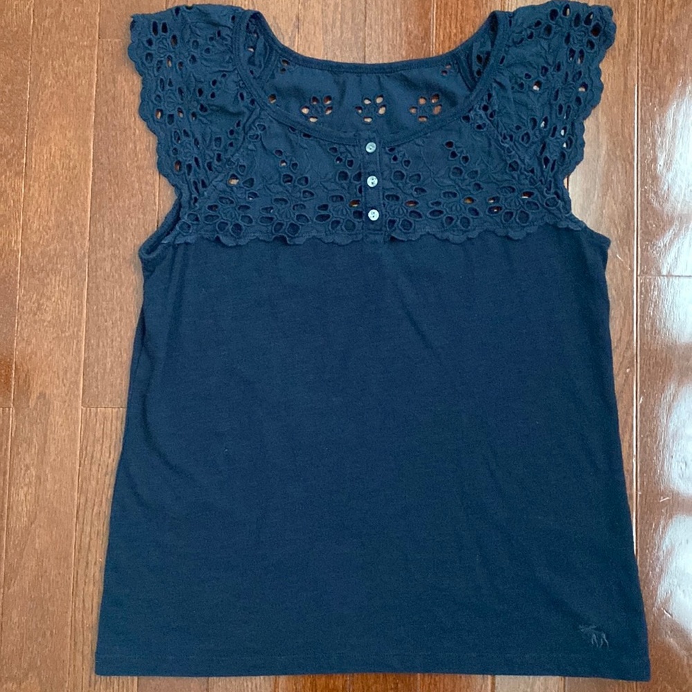 Abercrombie & Fitch Navy Blue Top - Picture 9 of 9